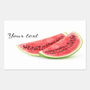 Two slices of watermelon rectangular sticker