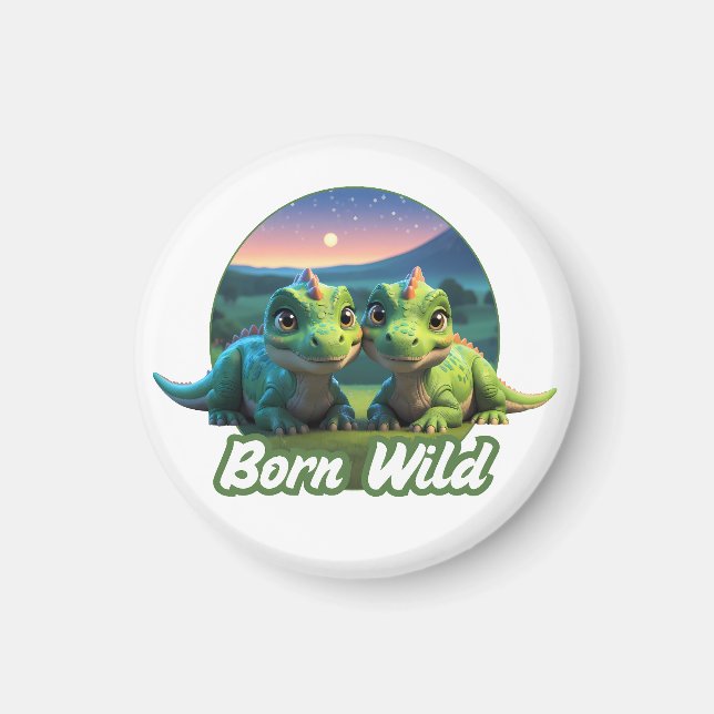Two small diners - Born Wild Magnet (Front)
