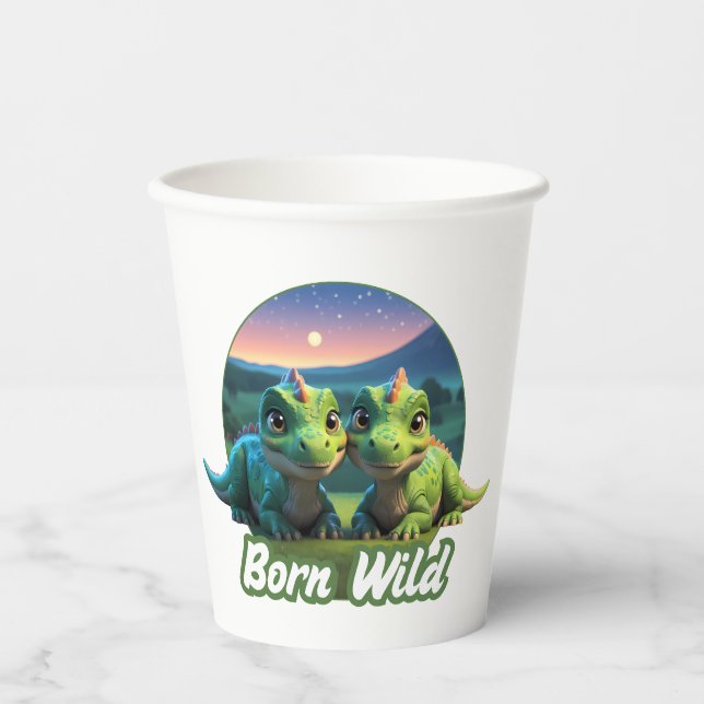 Two small diners - Born Wild Paper Cups (Front)