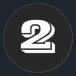 Two Small Round Black Number Stickers by Janz<br><div class="desc">Custom Number Designs by Janz © 2008-2017 Jan Fitzgerald. All rights reserved. Graphic Design,  Artwork,  & Photography by Jan & Michael Fitzgerald...  14 sheets SOLD to date ;-)</div>