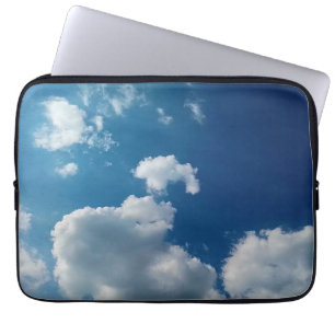 Two soft clouds laptop sleeve