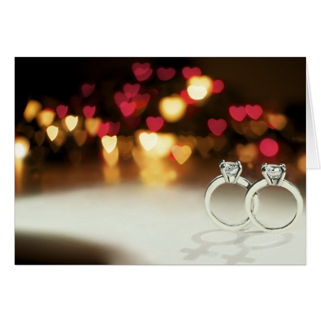 Two Solitaire Rings with Venus Shadows (Front Horizontal)