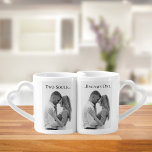Two Souls Became One Wedding Couple  Coffee Mug Set<br><div class="desc">Two Souls Became One Wedding Couple Mug set makes a great give for your spouse so you can have matching mugs for your romantic morning coffee together! Add your own photos up to four,  or use the same photo for all four areas.</div>