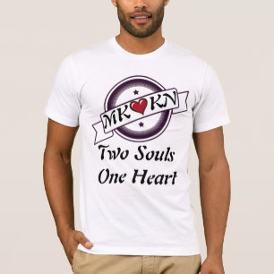 Two Souls, One Heart – Personalised Couple T‑Shirt T-Shirt