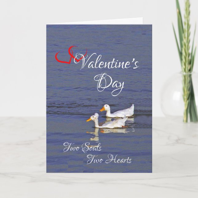 Two souls, Two hearts, one true love Holiday Card (Front)