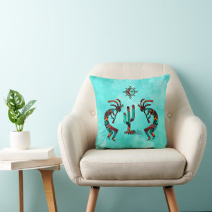 Two Southwest Kokopelli Throw Pillow