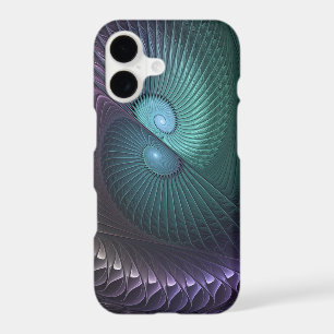 Two Spirals Colorful Modern Abstract Fractal Art