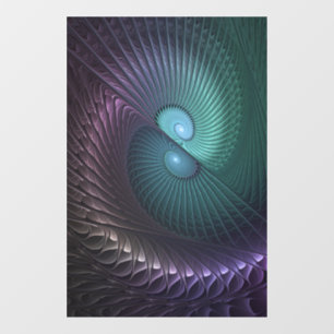 Two Spirals Colourful Modern Abstract Fractal Art