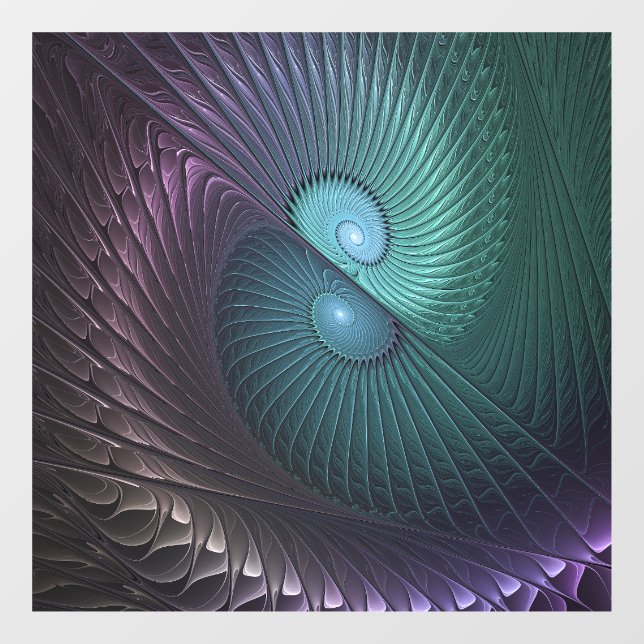 Two Spirals Colourful Modern Abstract Fractal Art (Sheet)