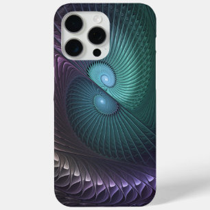 Two Spirals Colourful Modern Abstract Fractal Art iPhone 15 Pro Max Case