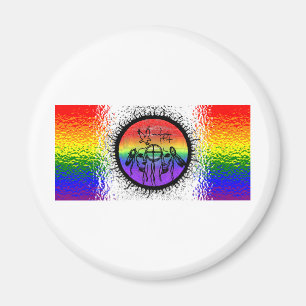 Two Spirit Flag Glass Design Magnet