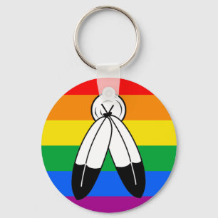 Two-Spirit LGBTQ+ Pride Flag Key Ring
