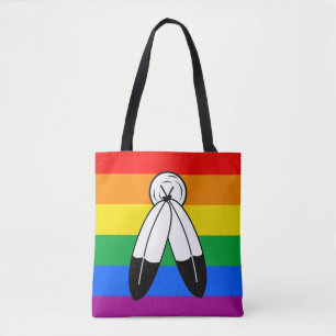 Two-Spirit LGBTQ+ Pride Flag Tote Bag
