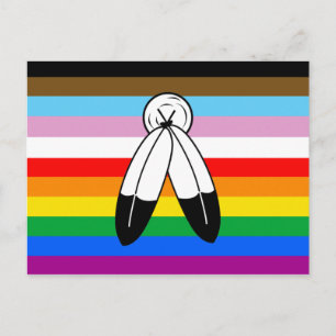 Two-Spirit LGBTQ+ Progress Pride Flag Postcard