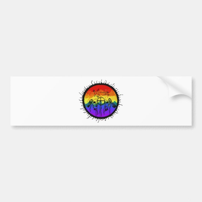Two-Spirit Mountain Scape Bumper Sticker (Front)