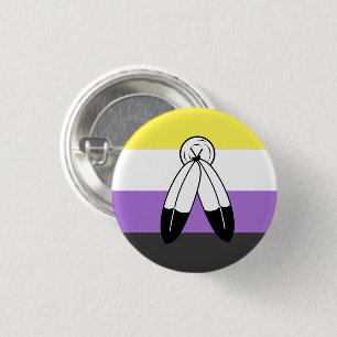 Two-Spirit Nonbinary Pride Flag 3 Cm Round Badge
