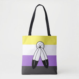 Two-Spirit Nonbinary Pride Flag Tote Bag