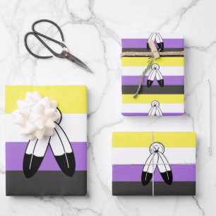 Two-Spirit Nonbinary Pride Flag Wrapping Paper Sheet