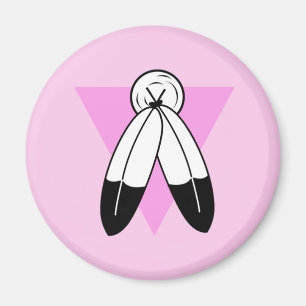 Two-Spirit Pink Triangle Flag Magnet