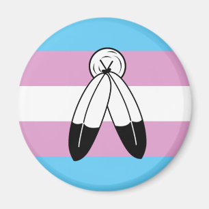Two-Spirit Trans Pride Flag Magnet