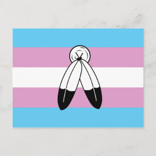 Two-Spirit Trans Pride Flag Postcard