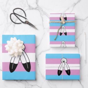 Two-Spirit Trans Pride Flag Wrapping Paper Sheet