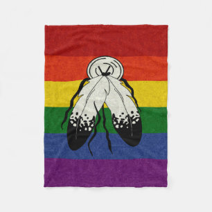Two-Spirited Flag Fleece Blanket