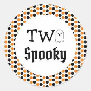 Two Spooky 2nd Birthday Classic Round Sticker
