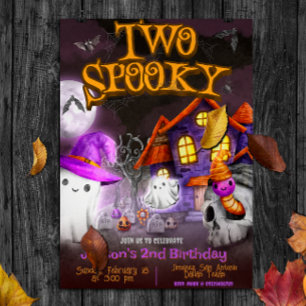 Two Spooky - 2nd Birthday Invitation