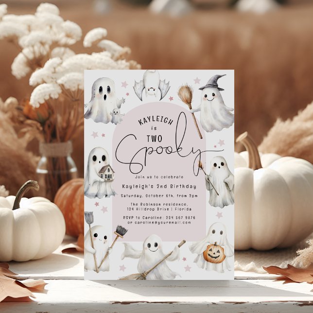 Two Spooky 2nd Birthday Party Invitation (Creator Uploaded)