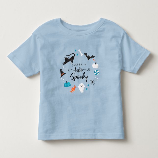 Two Spooky Boy Birthday Party Toddler T-Shirt (Front)