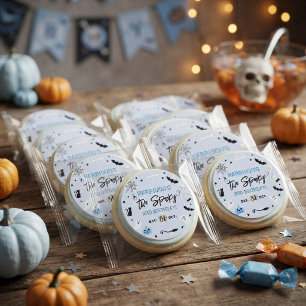Two Spooky! Boys Halloween 2nd Birthday Party Classic Round Sticker