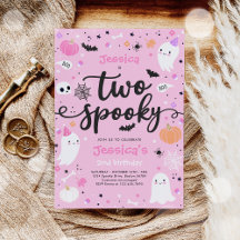Two Spooky Cute Halloween Ghost 2nd Birthday Party