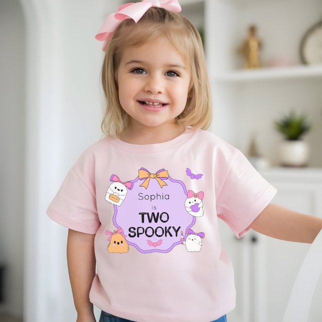 Two Spooky Ghost Halloween Birthday Baby T-Shirt (Creator Uploaded)