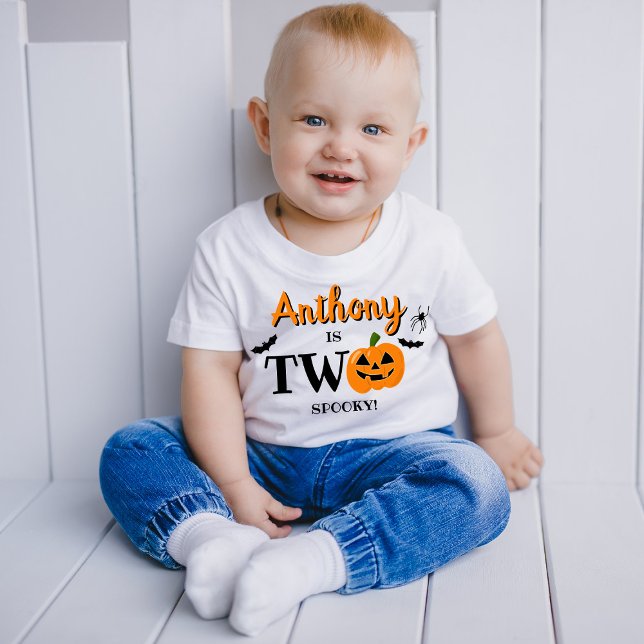 Two Spooky Halloween 2nd Birthday Baby T-Shirt (Creator Uploaded)