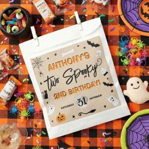 Two Spooky! Halloween 2nd Birthday Party Favour Bag