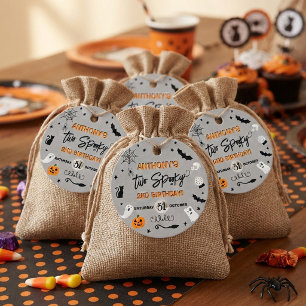 Two Spooky! Halloween 2nd Birthday Party Favour Tags