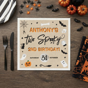 Two Spooky! Halloween 2nd Birthday Party Napkin