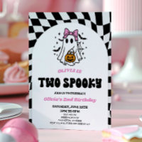 Two Spooky Halloween Bow Ghost 2nd Birthday Party