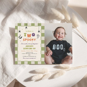 Two Spooky Halloween Colourful Birthday Invitation
