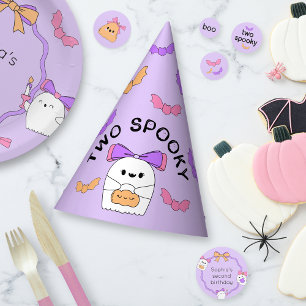 Two Spooky Halloween Ghost Birthday Party Hat