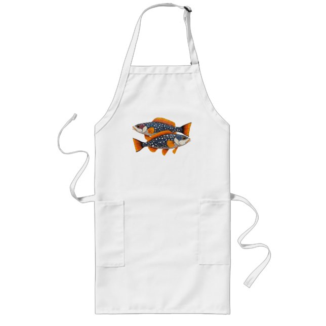 Two spotted fish long apron (Front)