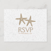 Two Starfish Beach Wedding RSVP cards
