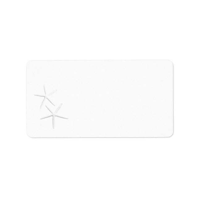 Two Starfish, Blank Address Labels (Front)