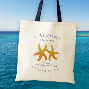Two Starfish Destination Wedding Welcome Gift Tote
