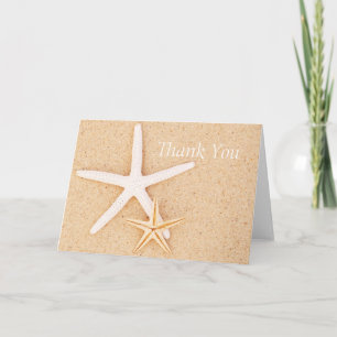 Two Starfish on a Beach Thank You Card