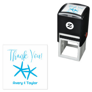 Two Starfish Wedding Thank You Self-inking Stamp