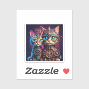 Two Steampunk Kittens Pose
