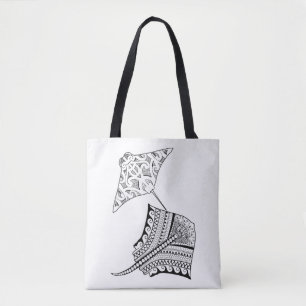 Two Stingrays Adult Colouring Full Tote Bag
