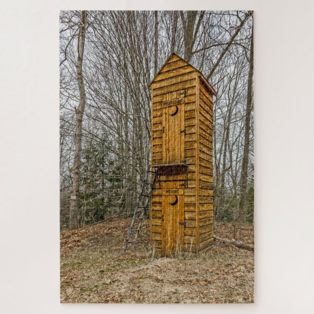 Two-story Outhouse for Voters and Politicians Jigsaw Puzzle (Vertical)
